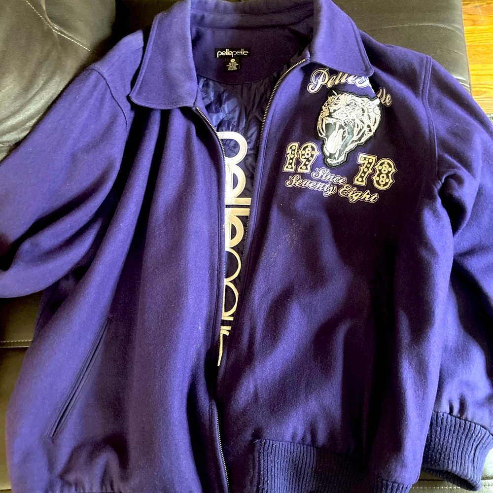 Purple pelle pelle coat